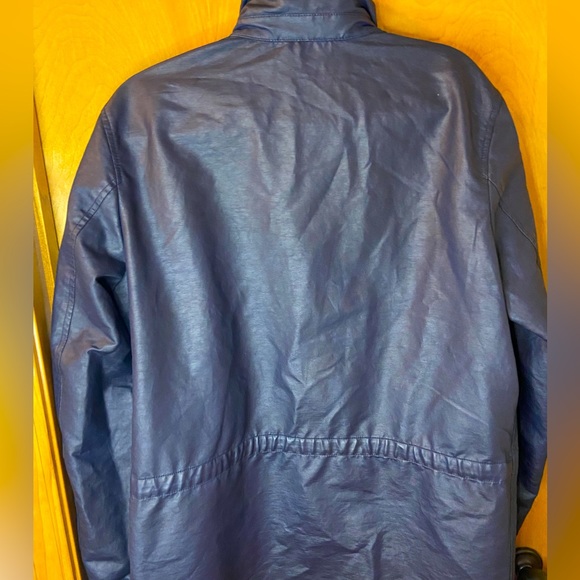 Theory navy blue resin jkt large - Picture 3 of 11